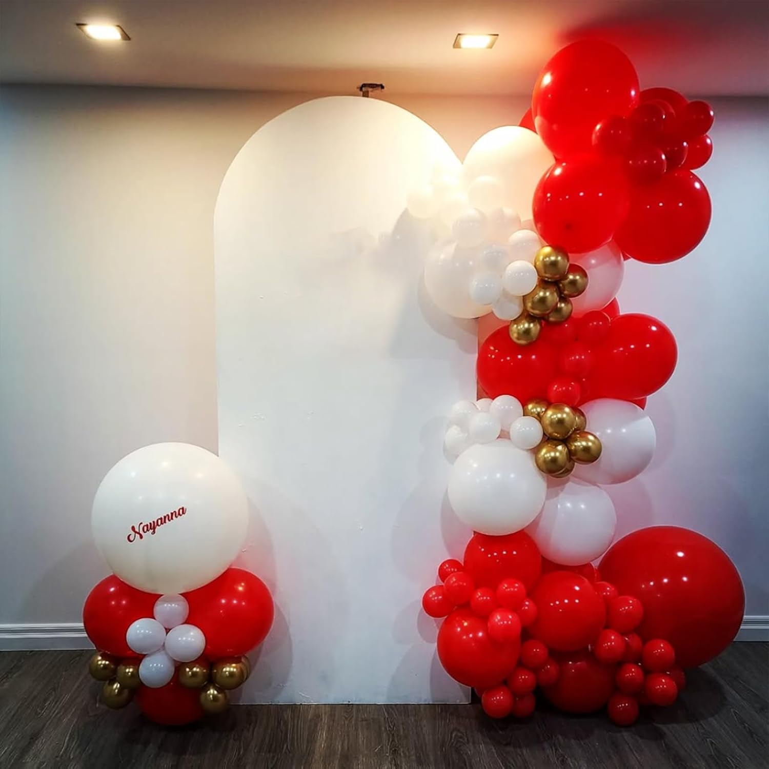 Red And White Balloons Garland Arch Kit, 134Pcs Red Balloon And White Balloons For Mother'S Day, Valentine'S Day, Birthday, Wedding, Christmas Party Decorations