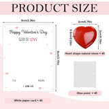 40 Set Christian Valentine'S Day Cards Religious John 3: 16 Greeting Cards With Heart Stones Keepsake Valentine Exchange Gifts For Party Favors