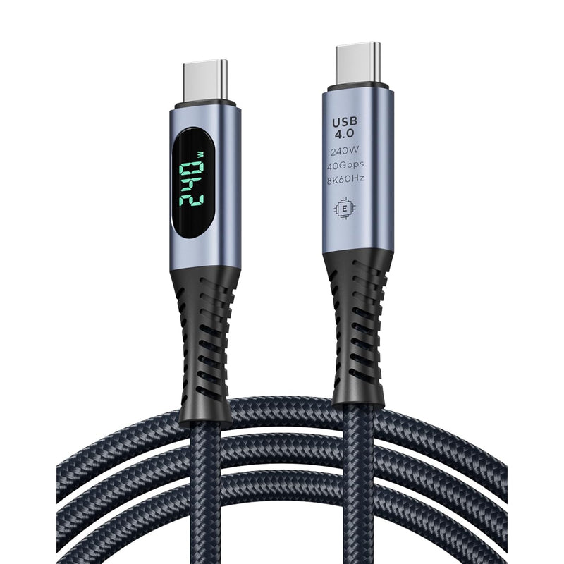 Usb 4 Cable With Led Display,Supports 8K Video,Max 40Gbps Data Transfer,240W U