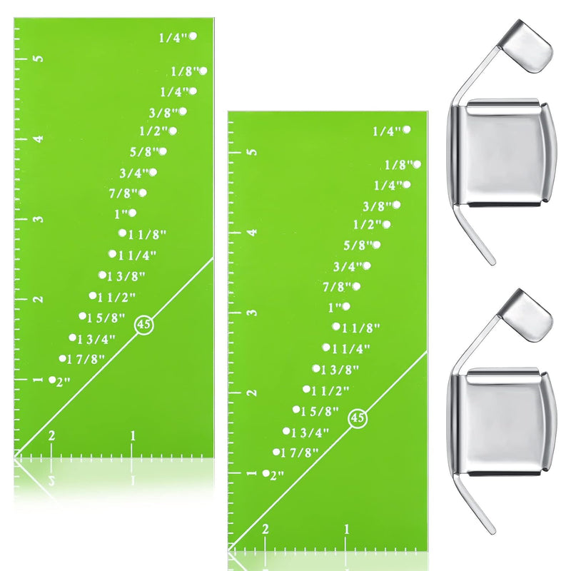 4 Pieces Seam Guide Ruler Set Include 2 Quilting Seam Guide Ruler Sew Seam All