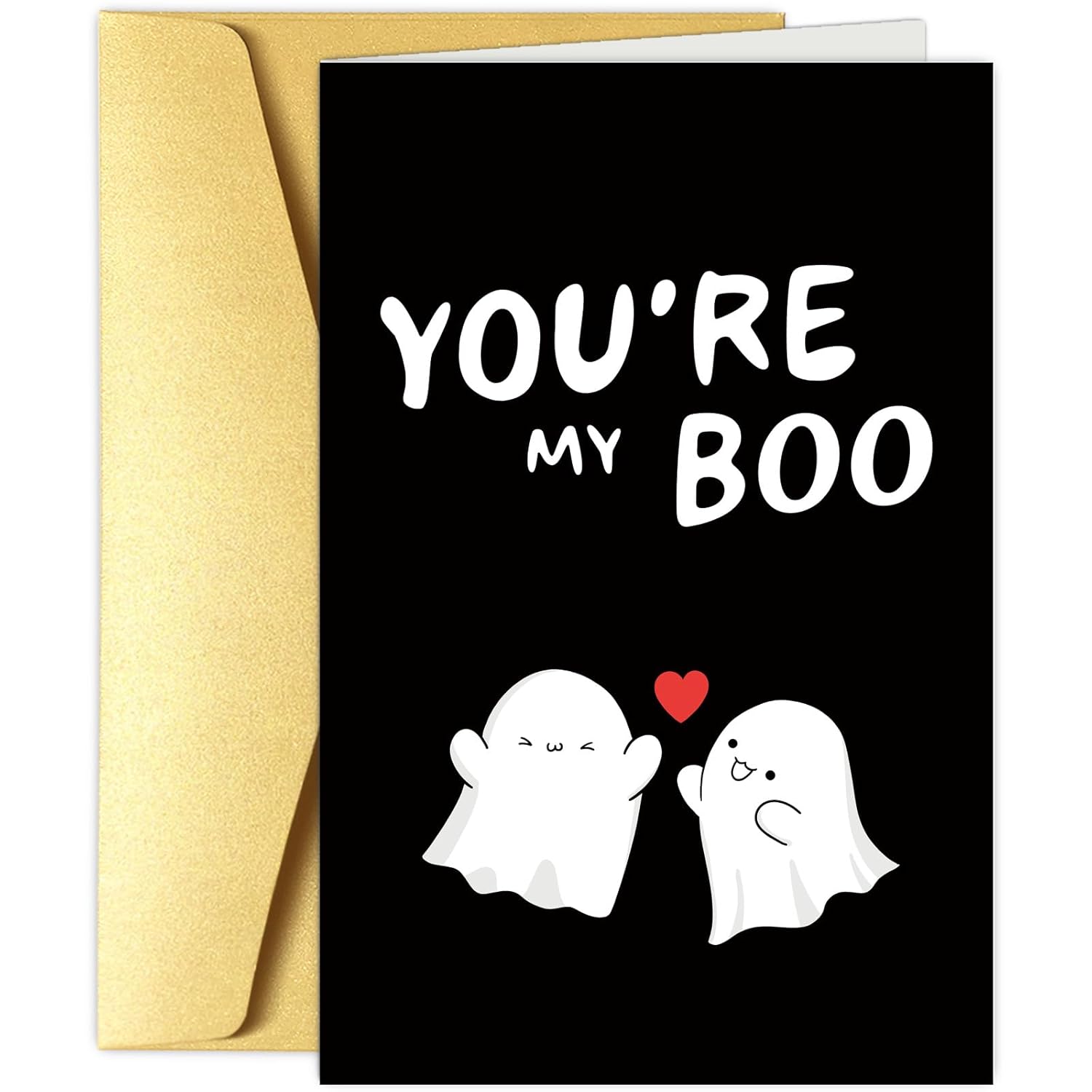 Cute Ghost Anniversary Card For Wife Husband, Funny Halloween Birthday Card, Spooky Valentines Day Card, You Are My Boo