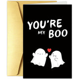 Cute Ghost Anniversary Card For Wife Husband, Funny Halloween Birthday Card, Spooky Valentines Day Card, You Are My Boo