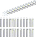 25 Pack 4FT T8 LED Tube Lights 22W 3000LM 6000K 6500K Ballast Bypass Double Ended Clear Lens