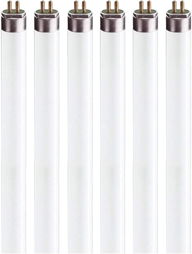 6 Pack F8T5 Fluorescent Light Bulbs 12 Inch 8W Cool White 4100K Under Cabinet Tube Bulbs