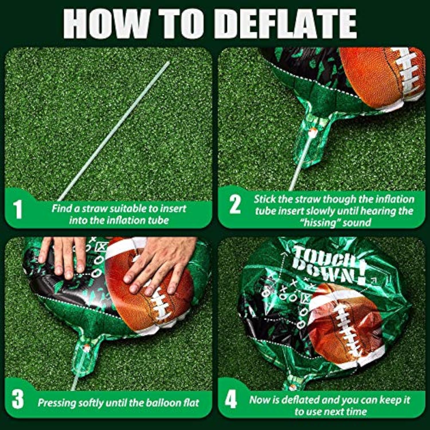 6 Pieces 26 & 18 Inch Football Balloons Set Football Party Decorations Sports Foil Rugby Ball Balloons For Birthday Tailgate Game Day, Sports Event(12 Pieces)