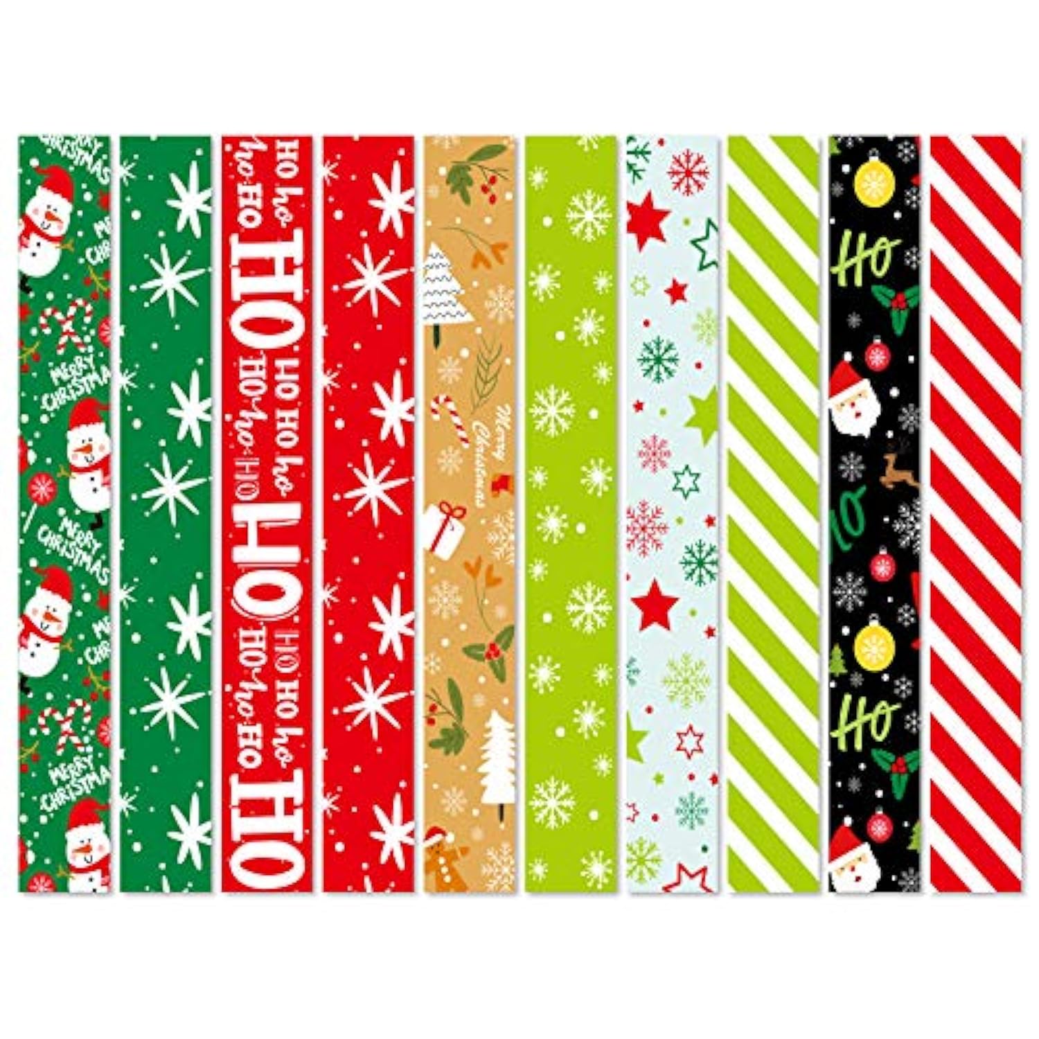 600Pcs Christmas Paper Chains Festive Printed Creative Paper Decorations