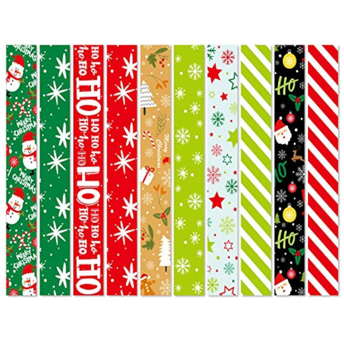 600Pcs Christmas Paper Chains Festive Printed Creative Paper Decorations
