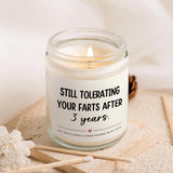 3 Year Anniversary Candle Gifts For Him Her, Funny 3Th Wedding Anniversary Romatic Gifts For Couples, Boyfriend, Girlfriend, Husband, Wife, Handmade Lavender Scented Candle 7Oz