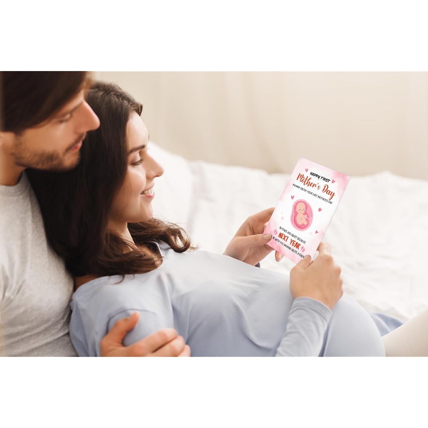 First Mothers Day Card For Mom From Bump Happy 1St Mother’S Day Greeting Card With Envelope Funny 1St Mothers Day Pregnancy Gift Cards For Mother To Be First Time Mom New Mothers