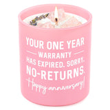 1 Year Anniversary Candle Gifts For Boyfriend Girlfriend, Unique 1Th One Year Wedding Anniversary Romatic Gifts For Couples Wife Husband, Handmade Lavender Scented Candle 10Oz