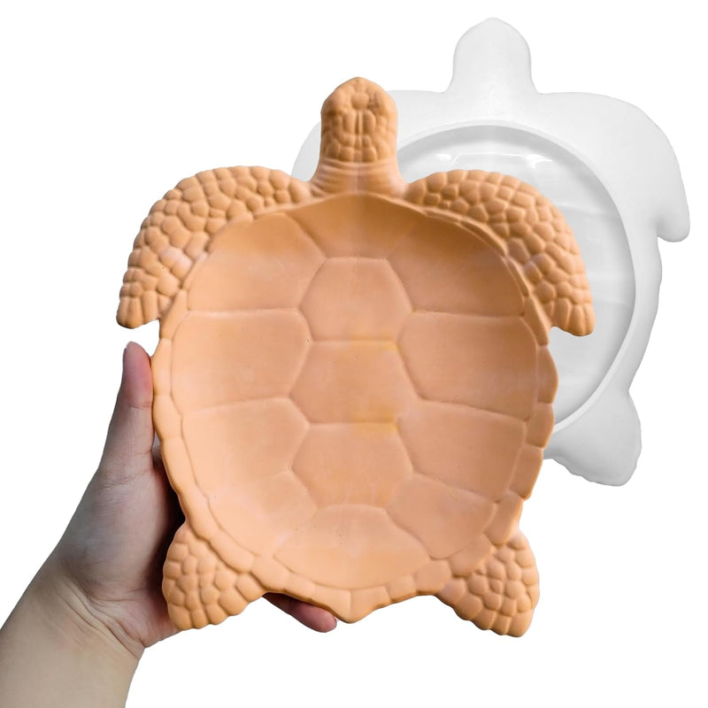 Texture Turtle Tray Resin Mold, Storage Tray Silicone Molds For Epoxy Resin, Creative Marine Animal Container Jewelry Holder Trinket Plate Mold Turtle Concrete Clay Craft Halloween Home Decor