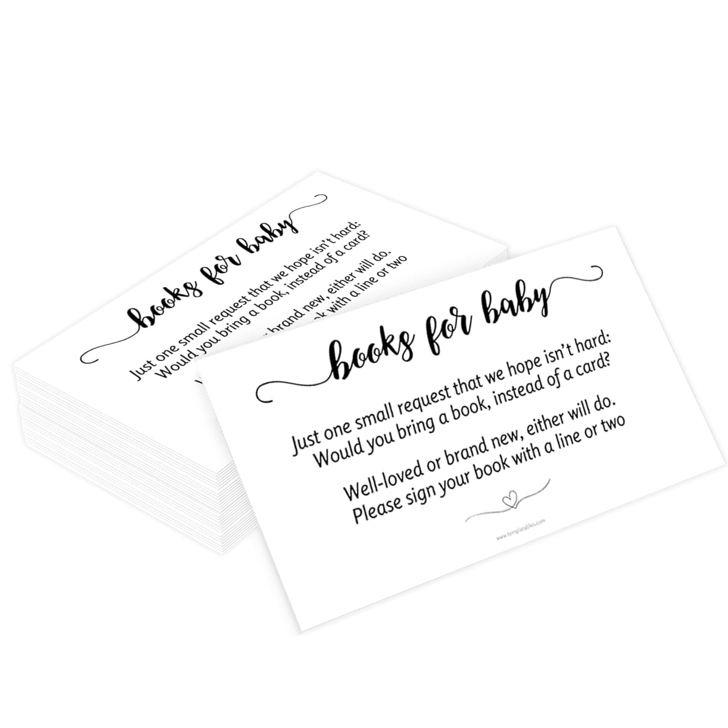 Baby Shower Games - Books For Baby Shower Cards | Pack Of 50 Premium 350Gsm Quality Cards 3X2" | Fun Baby Shower Game For Guests - Perfect Addition To Your Baby Shower Invitations
