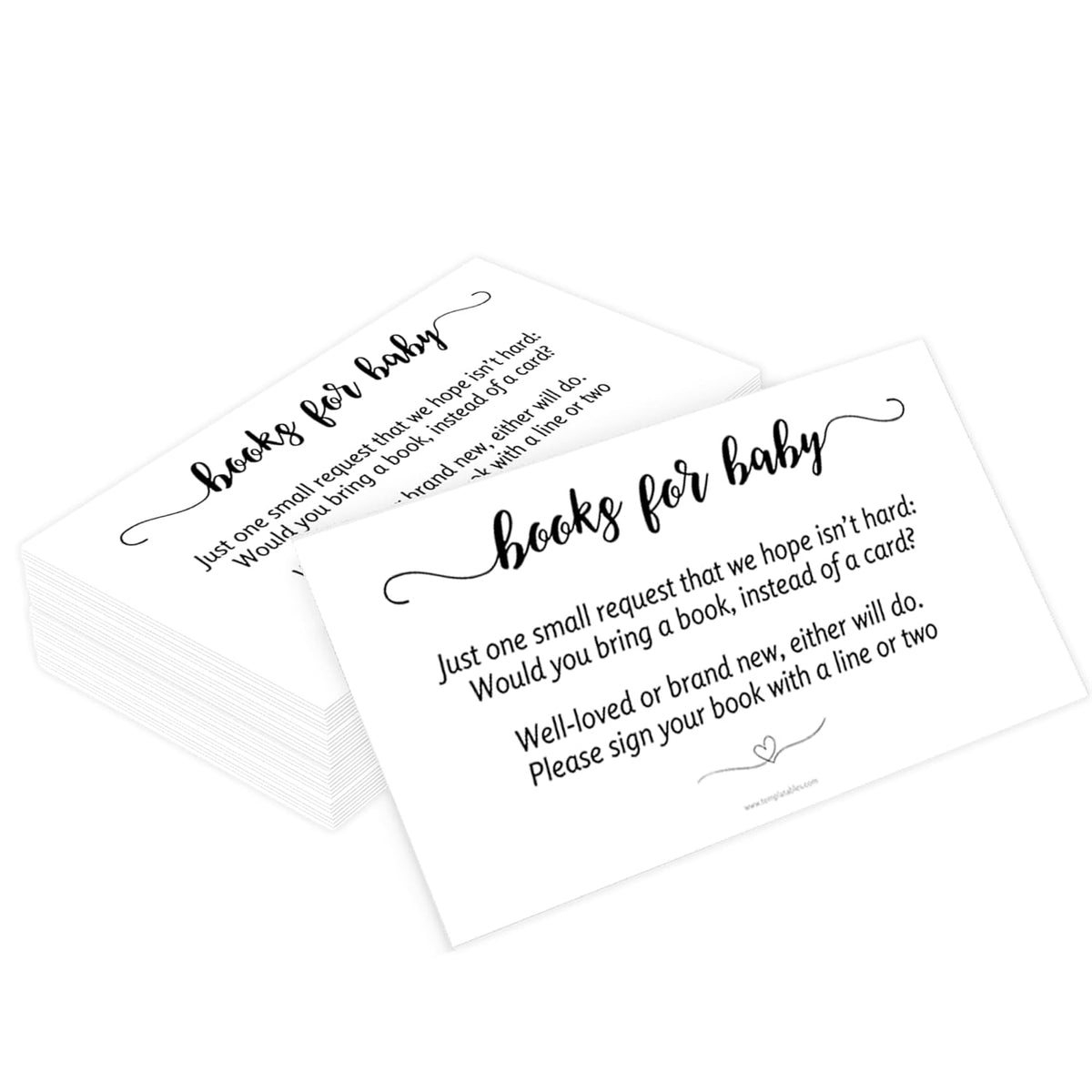 Baby Shower Games - Books For Baby Shower Cards | Pack Of 50 Premium 350Gsm Quality Cards 3X2" | Fun Baby Shower Game For Guests - Perfect Addition To Your Baby Shower Invitations