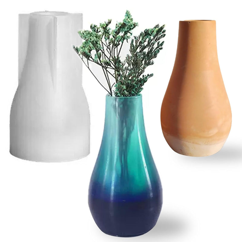 Concrete Vase Mold - Silicone Resin & Epoxy Casting Mold - Diy Art Craft & Decor