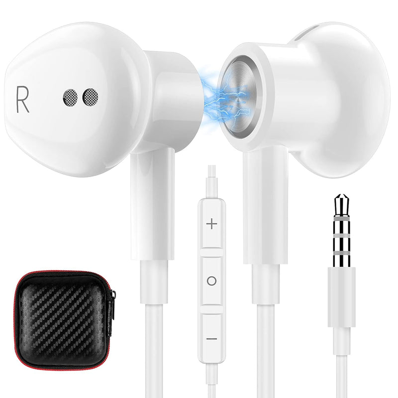 3.5Mm Earbuds Noise Canceling Headphone With Microphone Magnetic In-Ear Wired