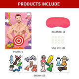 Bachelorette Games Set For Birthday Party Birdal Shower, Pin The Pants On The Hunk Games Poster And Stickers