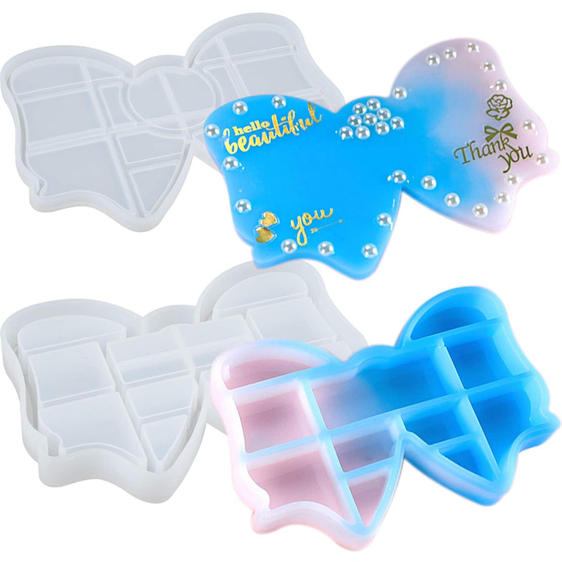 Butterfly Trinket Box Resin Silicone Tray With Lid For Epoxy Polymer Clay Conc