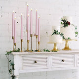 10 Pack Pink Flameless Wax Coverd 11'' Taper Candles With 2 Remote, Led Battery Operated Flickering Bright Candle For Proposal, Wedding, Festive, Family Dinner, Birthday Party, Or Home Decor