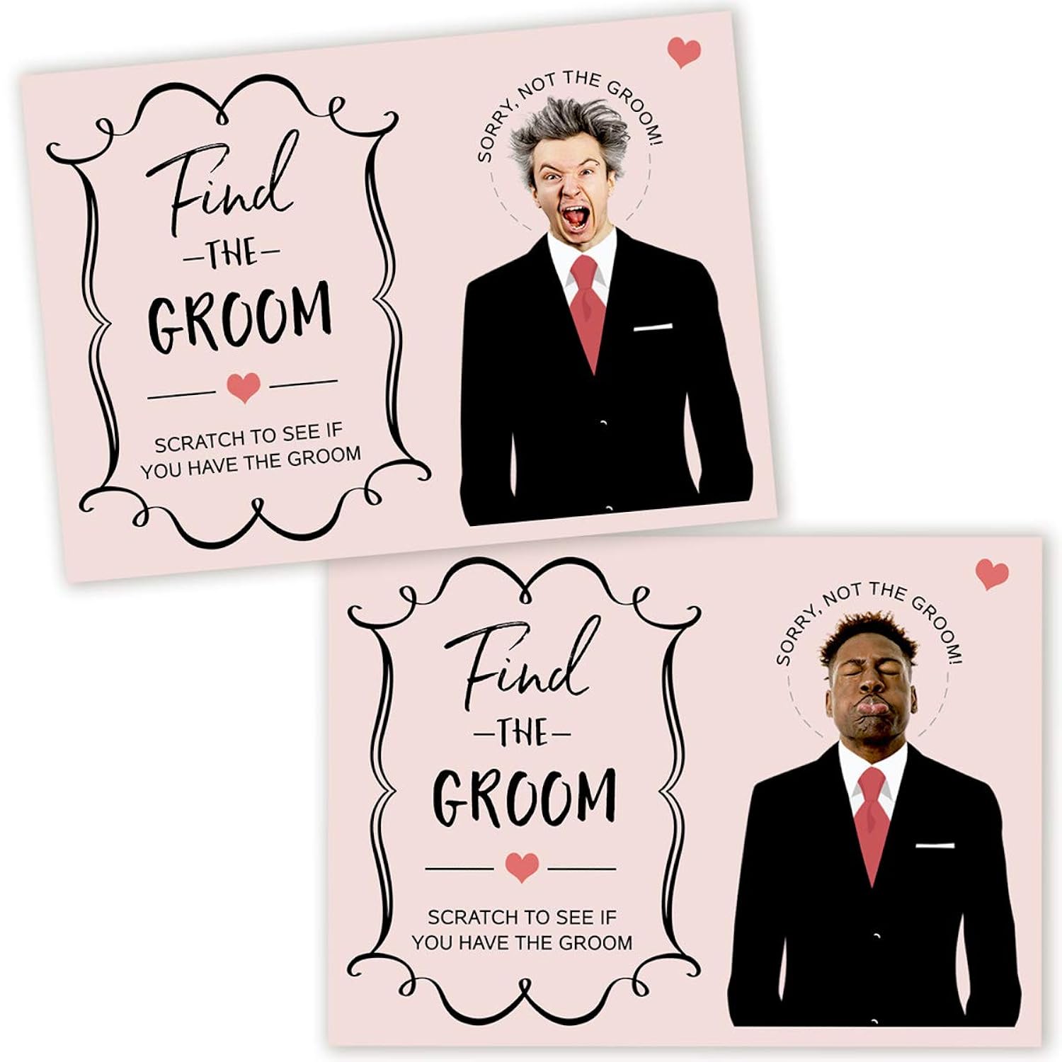 Bridal Shower Games – Find The Groom Scratch Off Raffle, Fun Wedding Shower Game, 30 Cards And Stickers