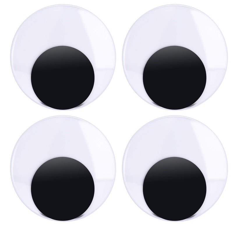 4 Inch Large Sized Plastic Wiggle Eyes With Self Adhesive For Craft Decoration