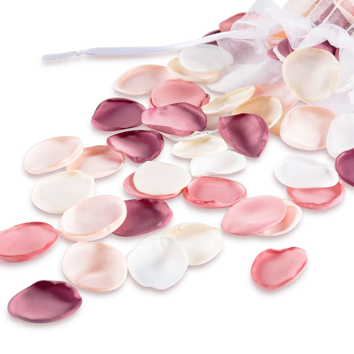 300Pcs Artificial Flowers Silk Fake Pink Rose Petals Flower Girl Scatter Pedals For Aisle Centerpieces Table Confetti Party Favors Home Wedding Valentines Proposal Anniversary Decorations