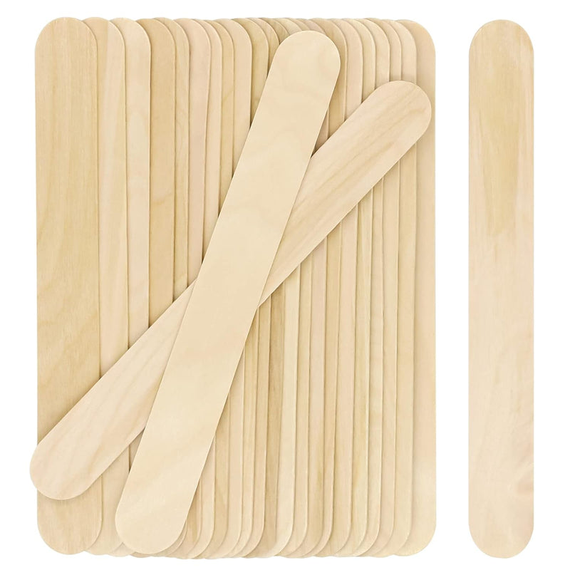 8'' Jumbo Craft Sticks, 60Pcs Extra Large Natural Premium Wood, Ice Cream Stic