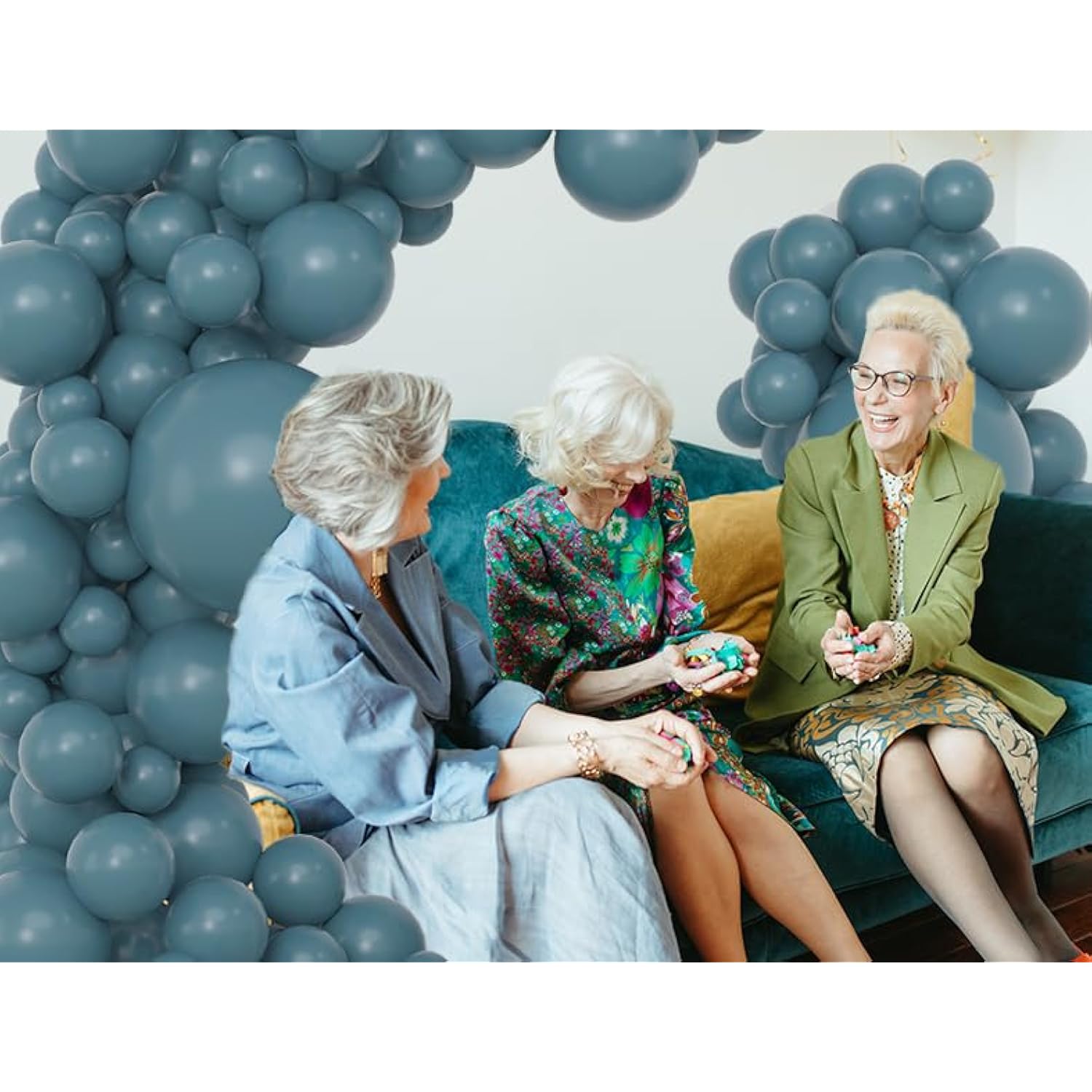 83pcs Dusty Blue Balloon Garland Kit Teal and Slate for Weddings, Showers & Parties