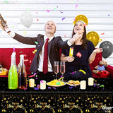 3pcs Happy New Year Tablecloth 108x54in 2026 Party Decorations