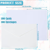 100 Sets Blank Watercolor Cards And Envelopes 4 X 6 Inch Christmas Cardstock Watercolor Postcard For Kid Art Painting Invitation Thank You Note