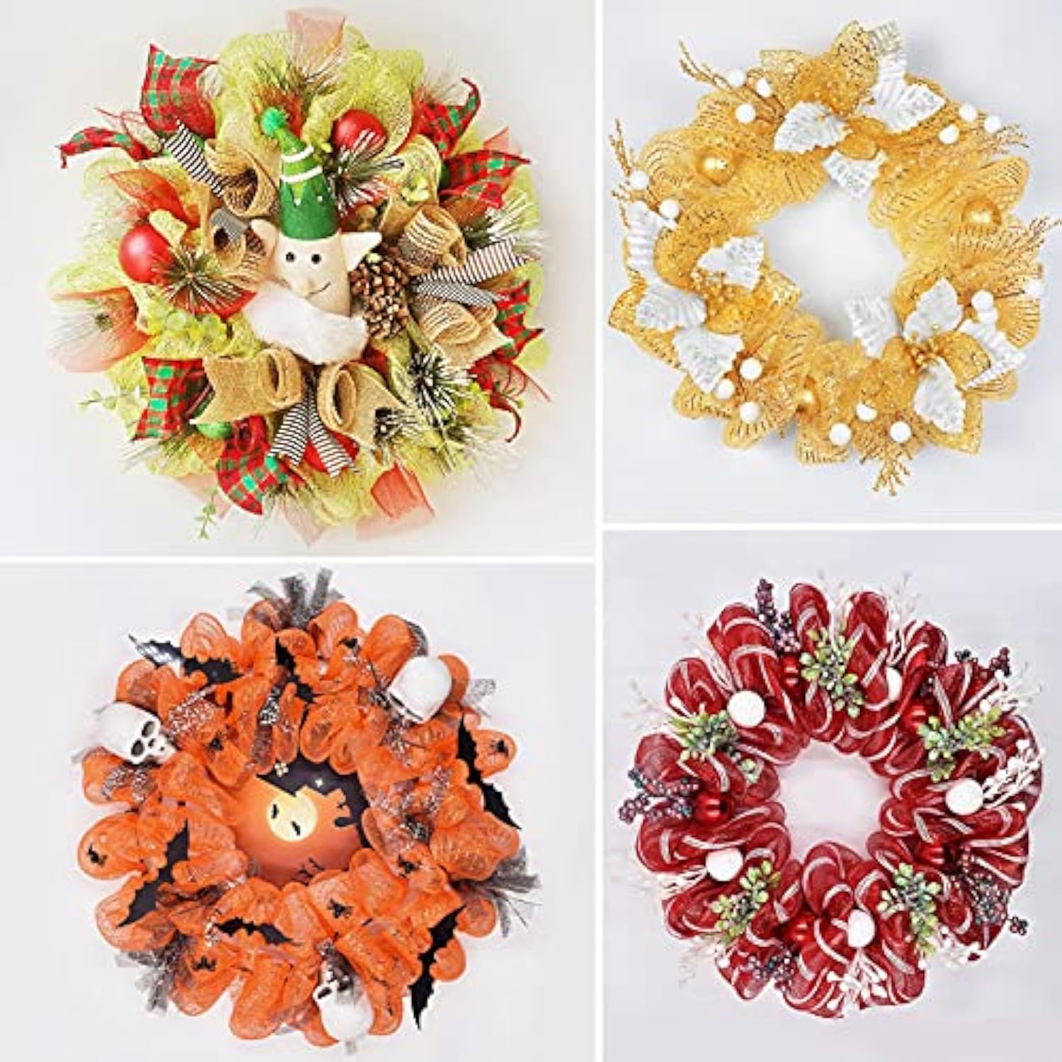 Deco Mesh 5.9 Inch X 30 Feet Deco Poly Mesh Ribbon With Metallic Foil