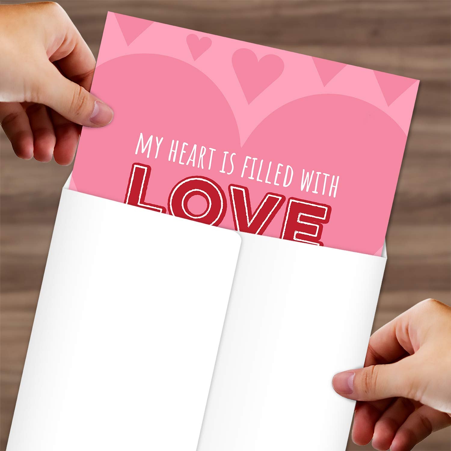 Large Valentine'S Day Greeting Card / 8.5" X 11" Large Greeting Card/Jumbo Hearts Valentine