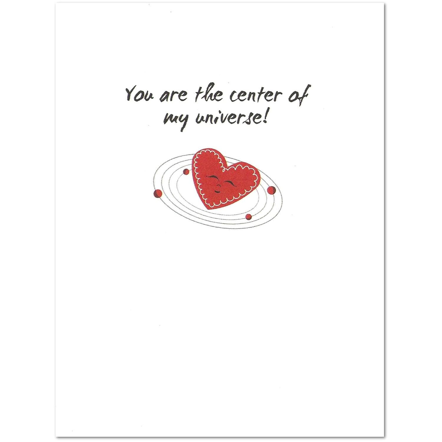 Planet Pluto Valentine'S Day Card (4.25" X 5.5") By