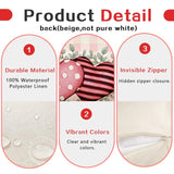 Valentine Heart Outdoor Pillow Covers 12X20 Inch Waterproof, Pink Love Plaid Spot Romantic Holiday Party Lumbar Cushion Cases Valentines Day Decoration For The Home (Pink, 12" X 20")