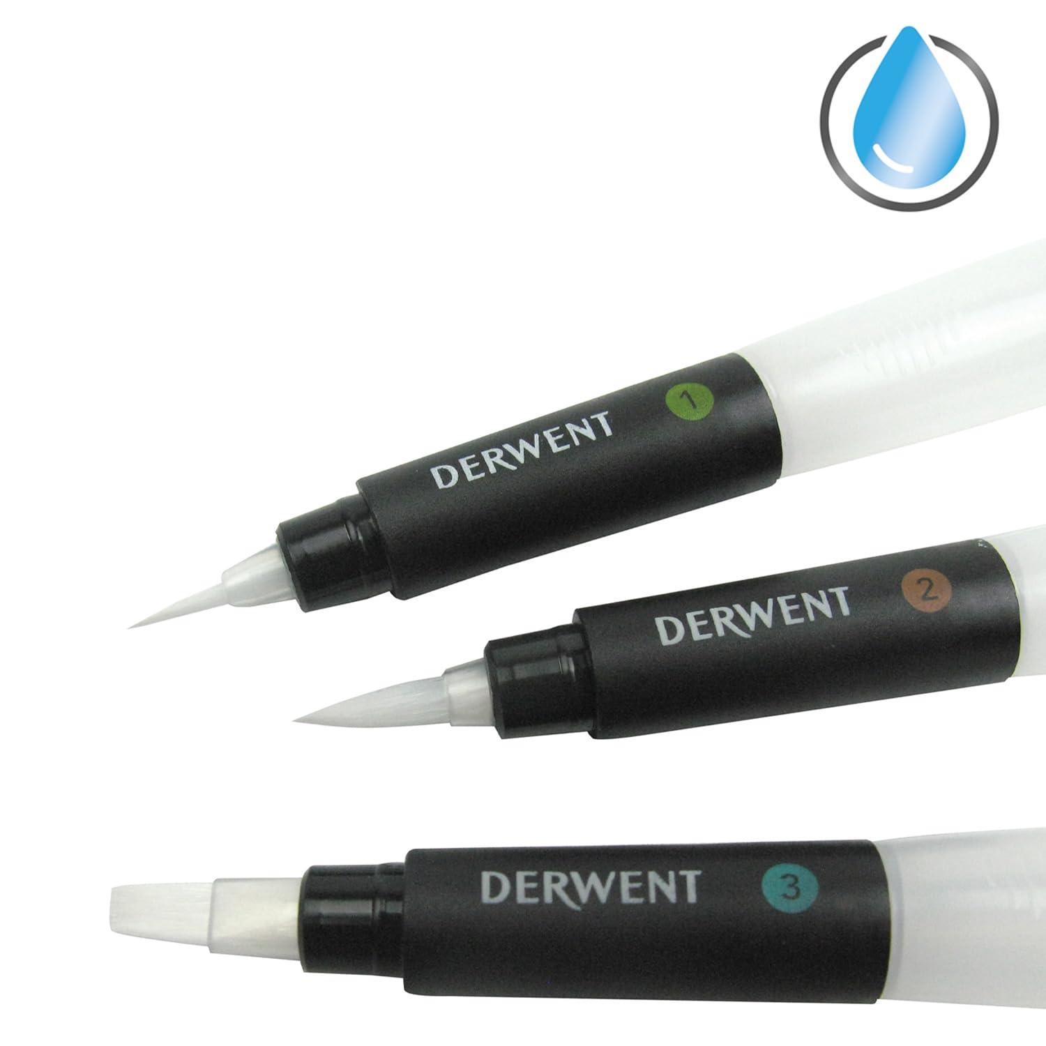 Derwent Art Supplies, Waterbrush, 3 Pack (2301975)