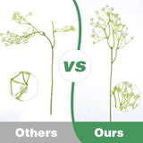 100Pcs 3 Kinds Mixed Artificial Eucalyptus Stems, Baby Breath Artificial Flowers With Faux Eucalyptus Bundle Leaves Greenery Branches For Wedding Diy Vase Bouquets Floral Arrangement Home Decor