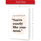 Funny Birthday Card&Gift For Mom Stepmother, Cute Mothers Day Card Gifts From Son Daughter Kids, Humor Best Mum Birthday Card, Happy Mothers Day Card Gift For Mom Mommy Mother Stepmom Mama
