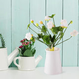 2 Pcs Artificial Lotus Flower Stems Fake Lotus Bouquet Faux Flower Picks Floral Greenery Stems Arrangement For Spring Easter Wedding Party Decor