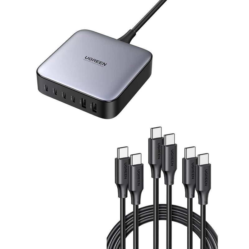 UGREEN 200W USB C Charger Bundle with 3-Pack 100W USB C Cable 6.6FT