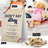 Don'T Say Baby Baby Shower Game, Sports Baby Shower Decoration, Baseball Don'T Say Baby Sign, Boy Baby Shower Games, Clothespins For Baby Shower-Dsba21