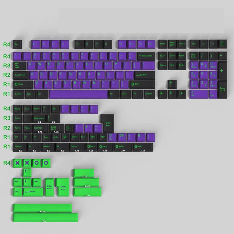 171 Keys Double Shot Keycaps Cherry Profile Mecha01 Keycaps Fit For 61/64/87/1