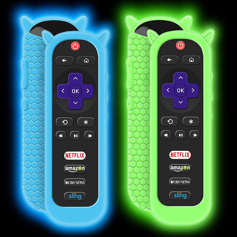 2 Pack Protective Case For Tcl Roku Tv Rc280 Remote, Silicone Cover Shock Proo