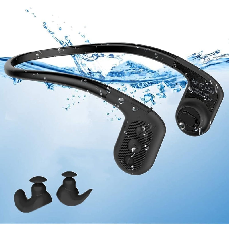 Bone Conduction Headphone Waterproof, Ipx8 Swimming Headsets With 8Gb Storage(