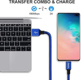 2 Pack 6FT USB A to USB C Fast Charging Cable for iPhone 17 16 15 Samsung Galaxy