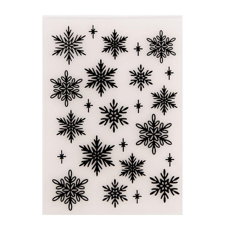 Christmas Snowflakes Snowfall Background Plastic Embossing Folders For Card Ma