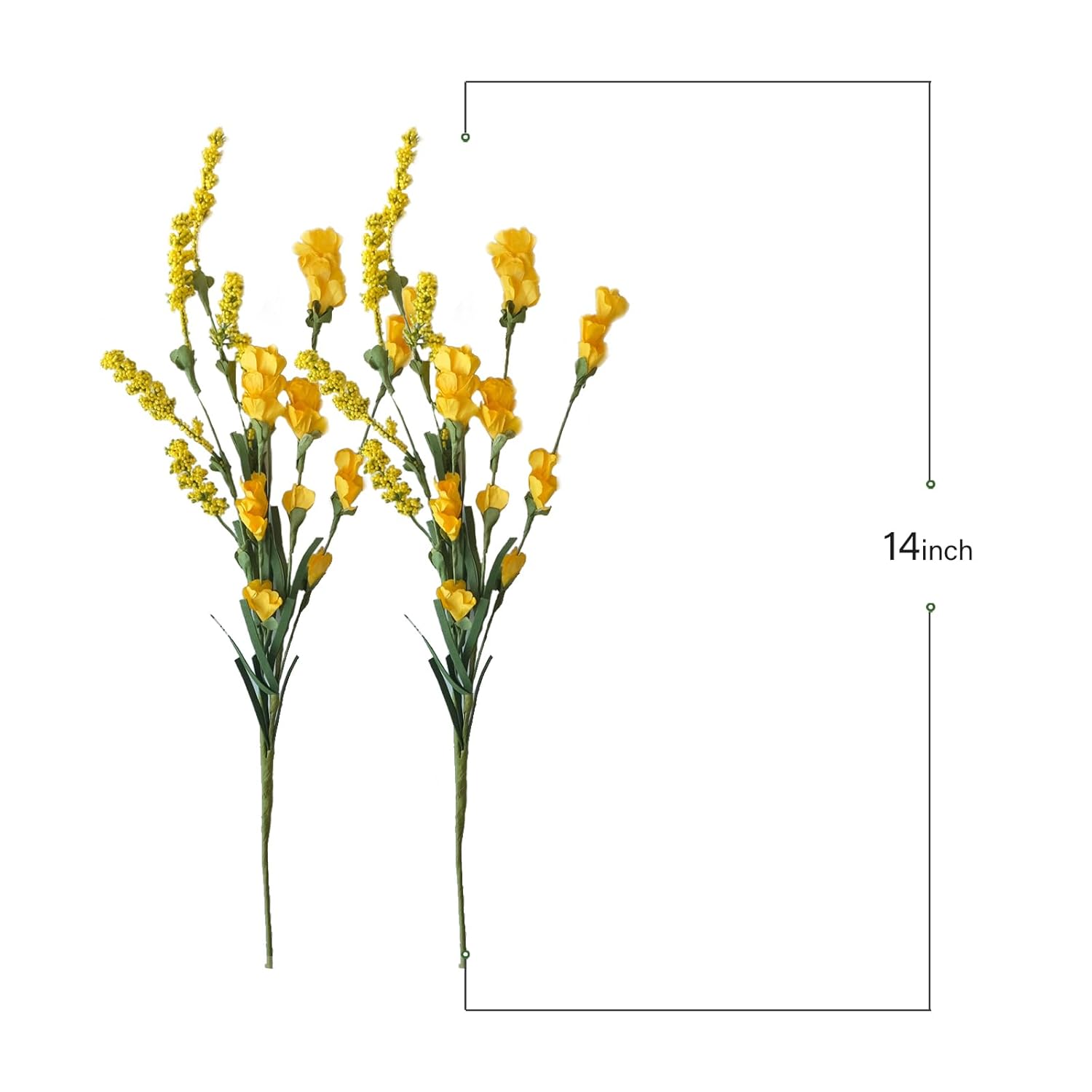 TEMPUS 10Pcs Artificial Flower Bulk Spring/Summer Flowers Wedding Party Vase Bouquet Floral Arrangement Home Decor Indoor Decor(Yellow)