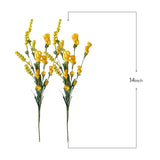 TEMPUS 10Pcs Artificial Flower Bulk Spring/Summer Flowers Wedding Party Vase Bouquet Floral Arrangement Home Decor Indoor Decor(Yellow)