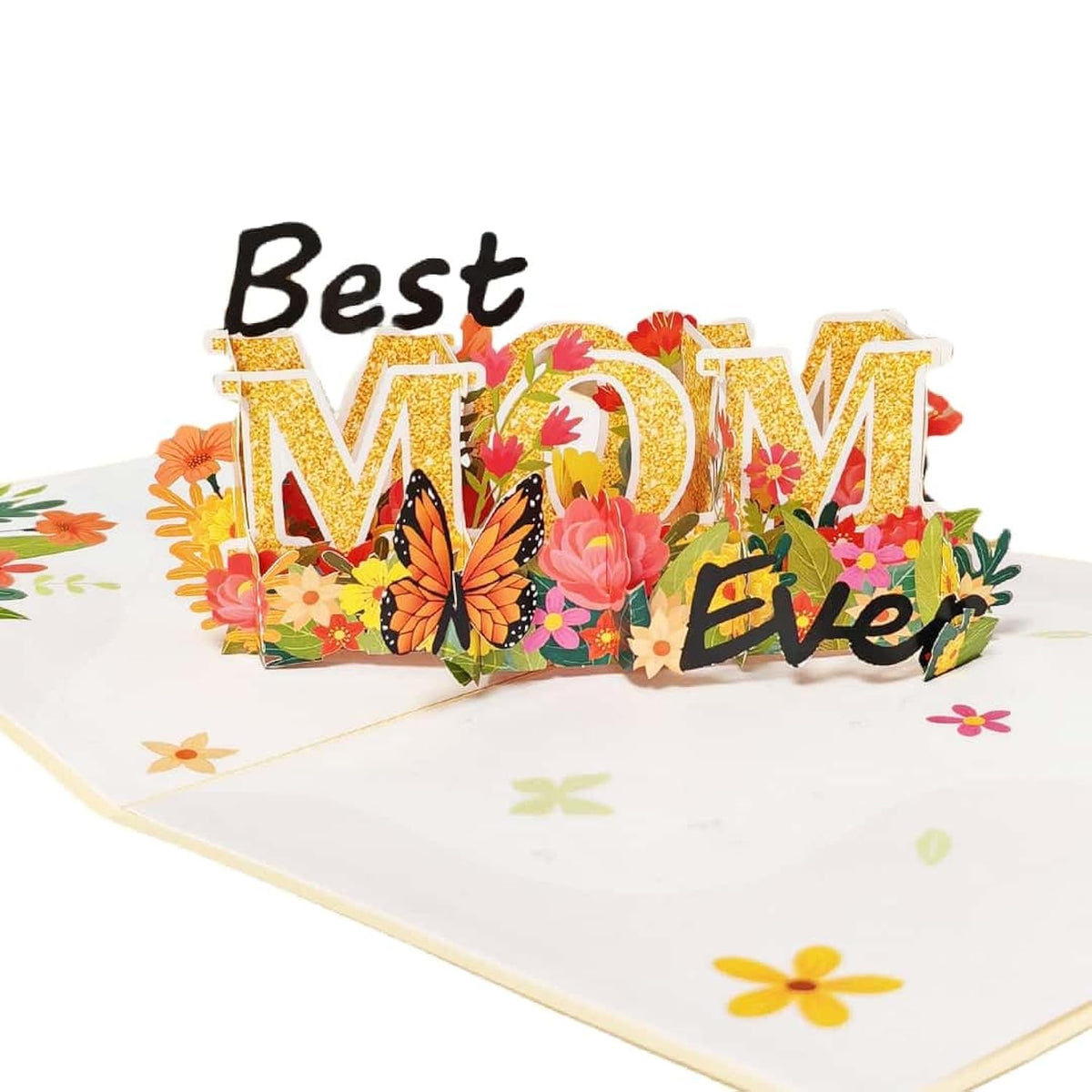 Flowers Pop Up Birthday Card For Mom, 3D Cards For Best Mom, Thanksgiving Cards, Greeting Cards Gifts