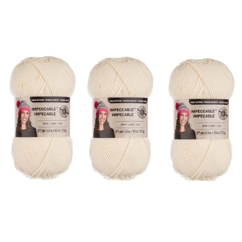 Loops & Threads Impeccable Yarn 4.5 Oz Aran (3-Pack)