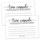 Time Capsule Cards For Birthday Parties, 1St Birthday Party Games, Or Baby Shower Games Activities For Guests, 50 Cards 4X6 Inches.