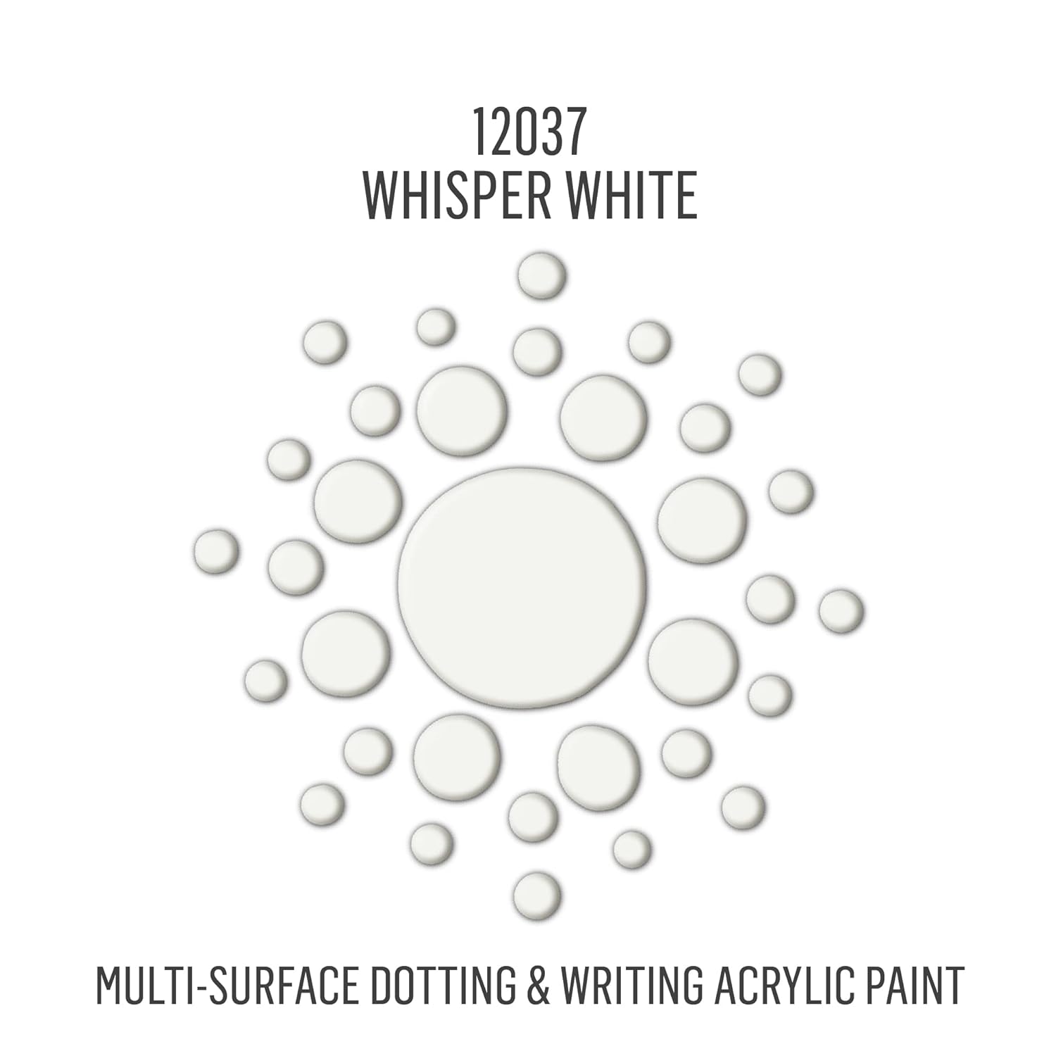 FolkArt Dots Acrylic Craft Paint, Whisper White 2 fl oz Vibrant Multi-Surface Dot Paint Perfect for Easy to Apply DIY Arts and Crafts, 12037